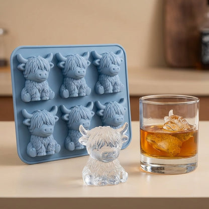 Mini Highland Cow/Rabbit Ice Cube Mold – Cute 3D Ice for Drinks, Parties & Gifts