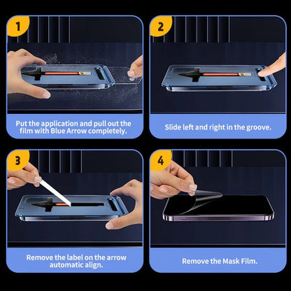 100K+ SOLD! 2025 New Upgraded Screen Protector For iPhone-Automatic Dust Free Eco-Friendly Protection