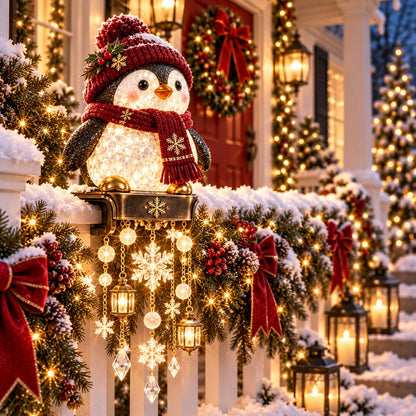 Christmas Porch Railing Lights – 4 Festive Character Designs
