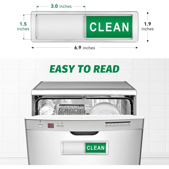 Limited-Time 50% OFF | Dishwasher Clean Dirty Magnet | Never Guess If Dishes Are Clean Again