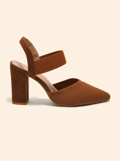 Women's Rubber Sandals – Pointed Toe, Stiletto Heel, High Heel