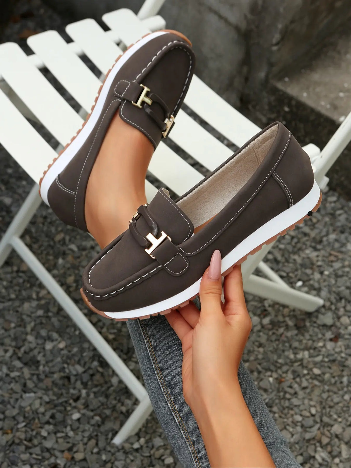 Women's Loafers – Round Toe, Slip-On, Lightweight