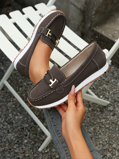 Women's Loafers – Round Toe, Slip-On, Lightweight