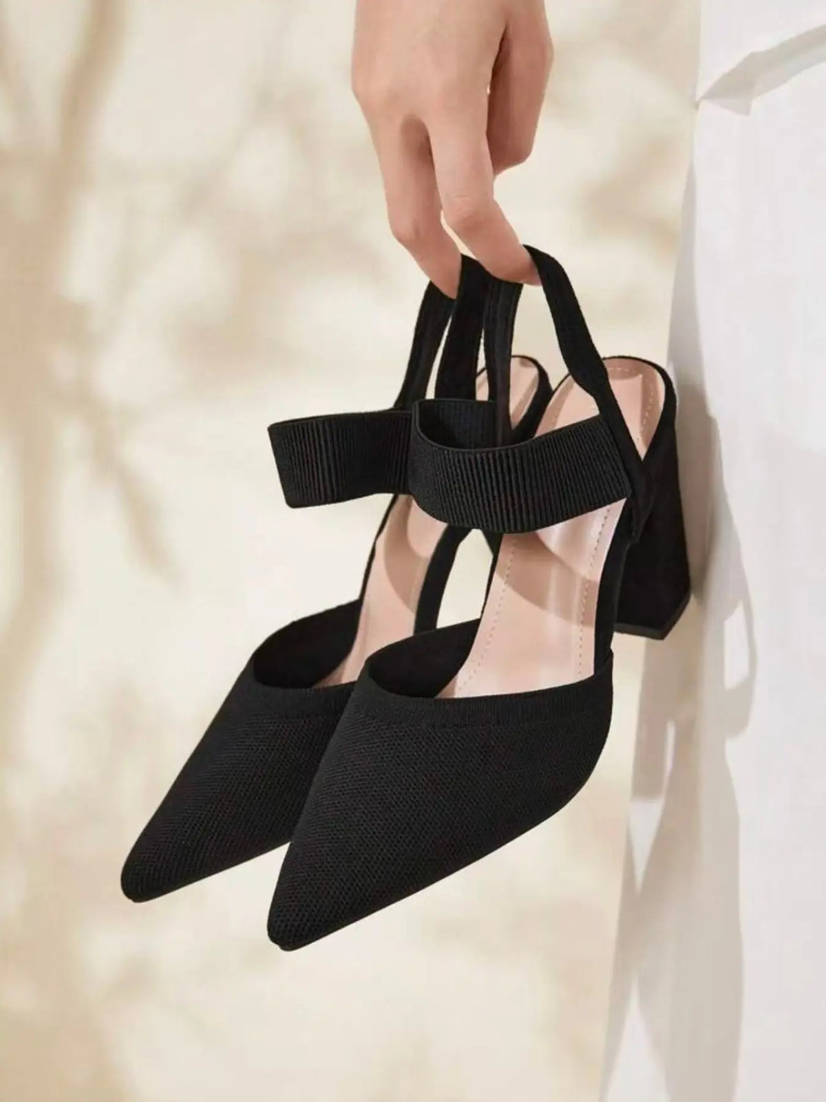 Women's Rubber Sandals – Pointed Toe, Stiletto Heel