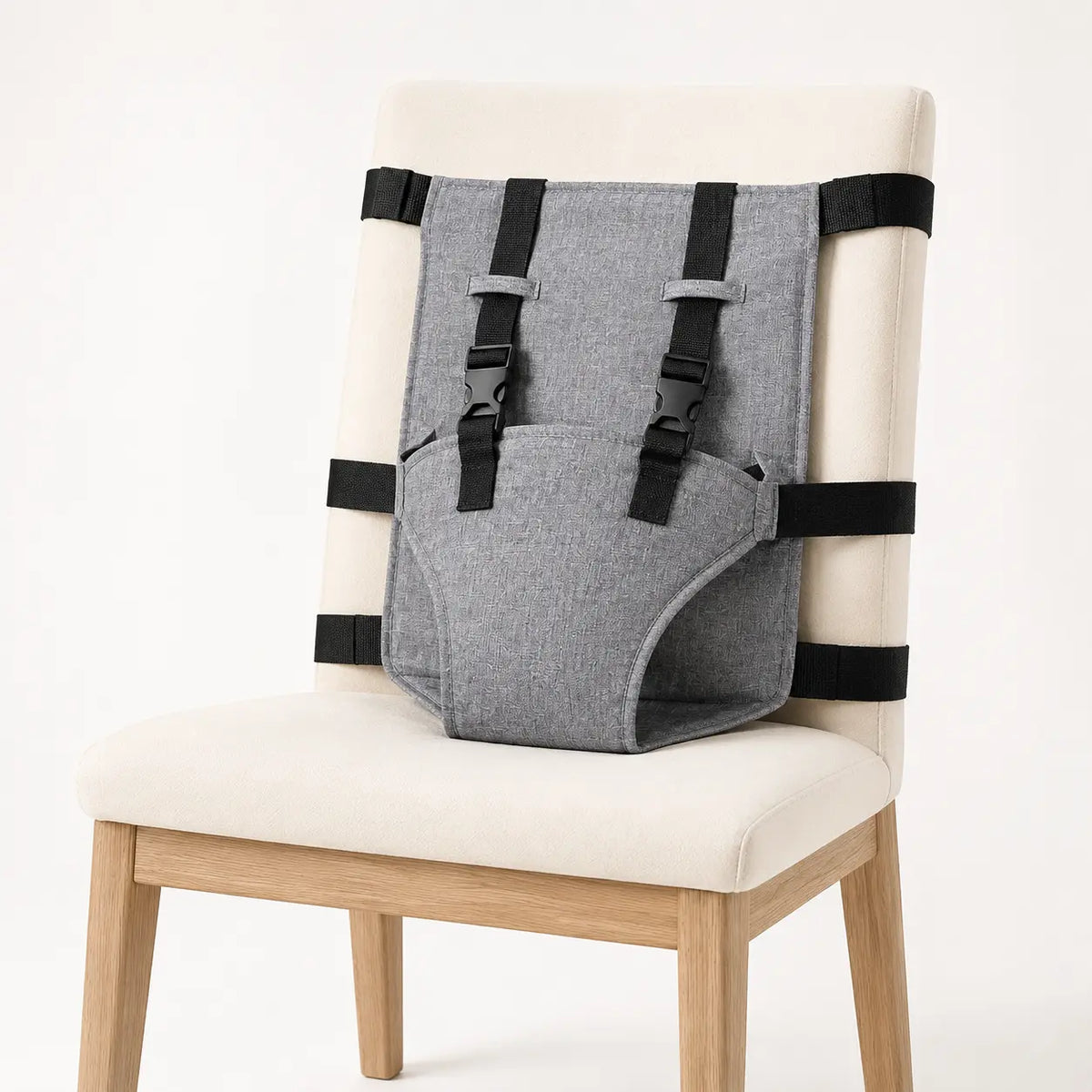 Portable Baby Seat Harness for Dining Chairs, Foldable Toddler Safety Seat with Adjustable Shoulder Straps