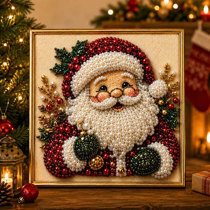 Relaxing & Beginner-Friendly - DIY Christmas Pearl Diamond Painting Art Kit With Frame