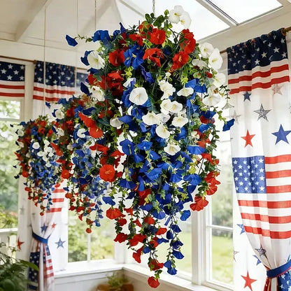 Over 50,000 Sold! Pre-Lit Patriotic Artificial Flower Set - Honor America's 250th Anniversary