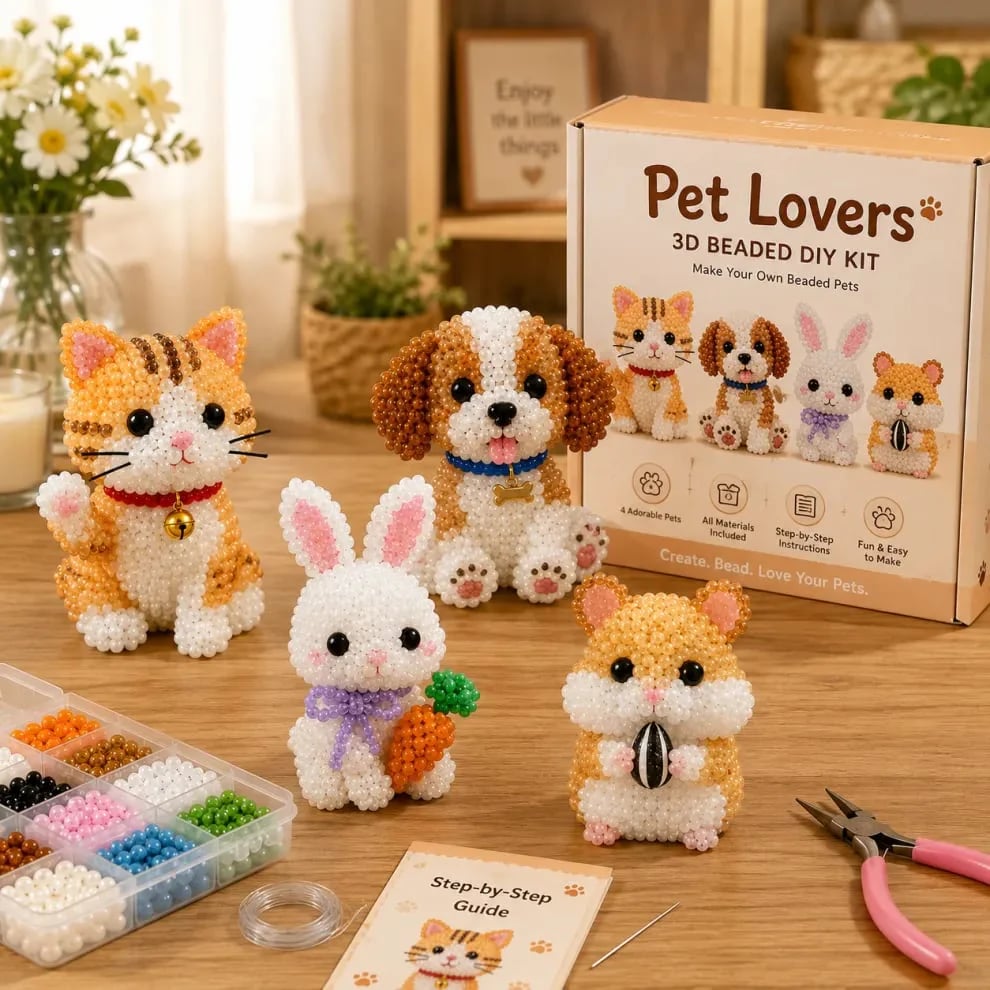 3D Beaded Animal DIY Craft Kit