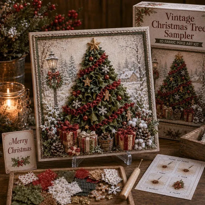 Premium 3D Christmas Fabric Poke Art Kit