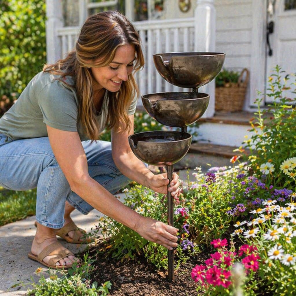 Hot Sale 49% OFFBring Life Back To Your Garden – Peaceful Cascading Rain Catcher Bird Bath For Welcoming Garden Wildlife