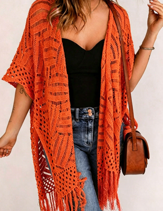 2026 Women's Lightweight Knit Cardigan Perfect for outdoor beach vacations and sun protection