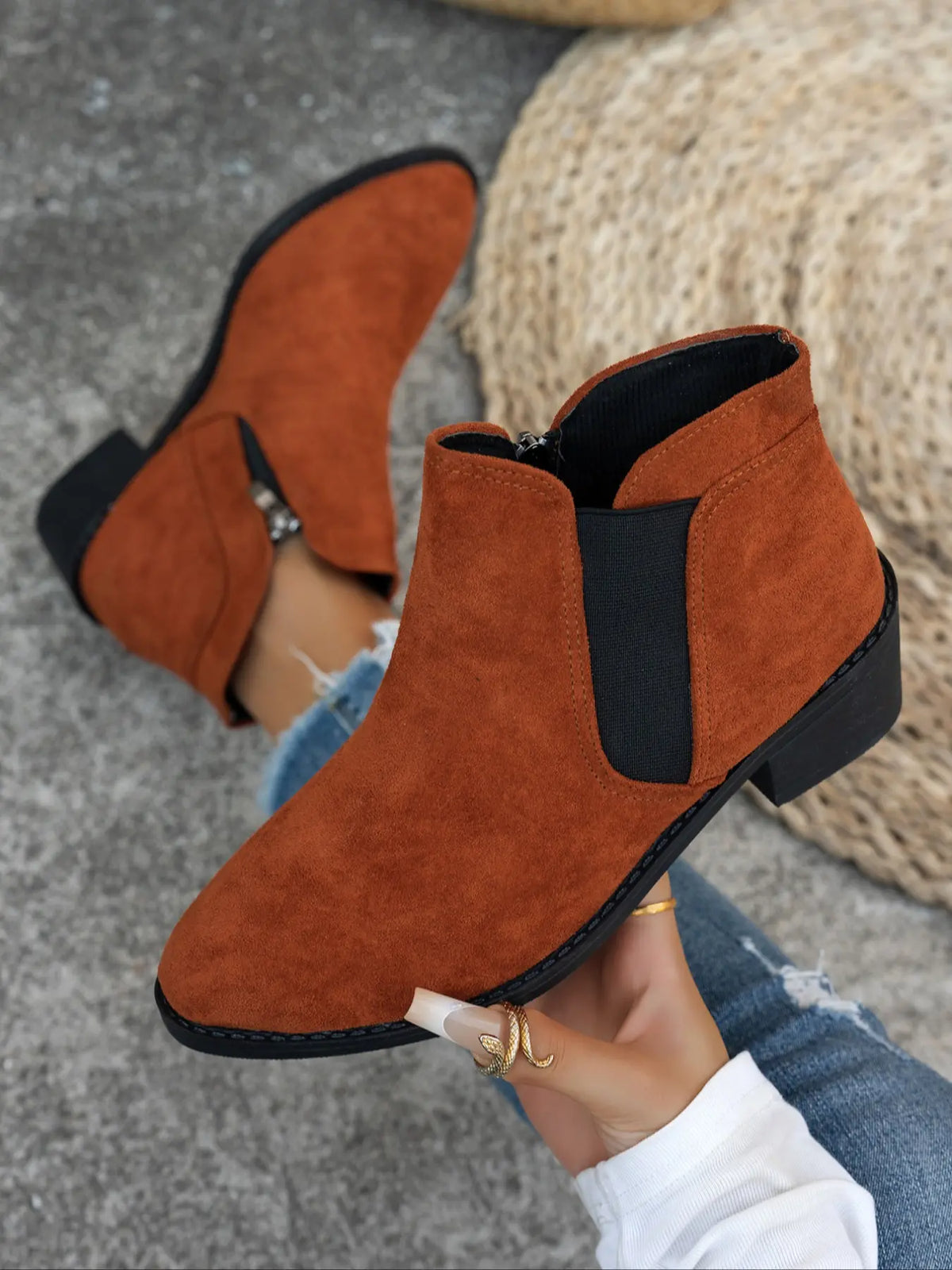 Women's Ankle Boots – Pointed Toe, Zip