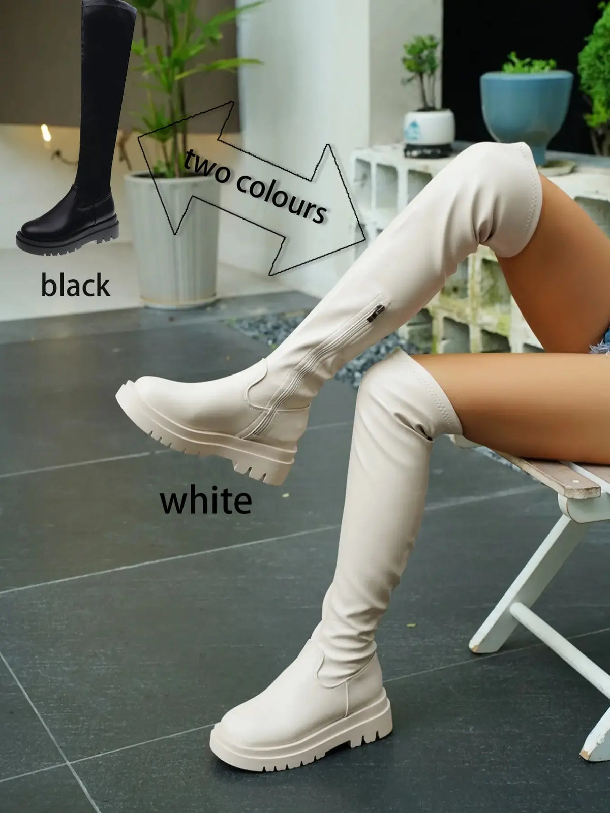 Women's Ankle Boots – Round Toe, High Heel
