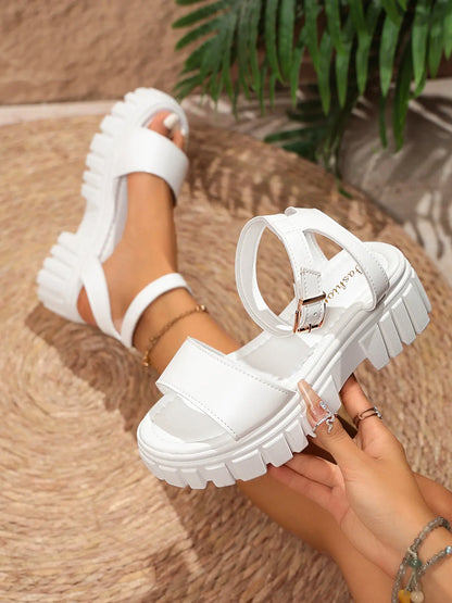 Women's Boho Gothic Wedge Sandals – EVA, Faux Leather
