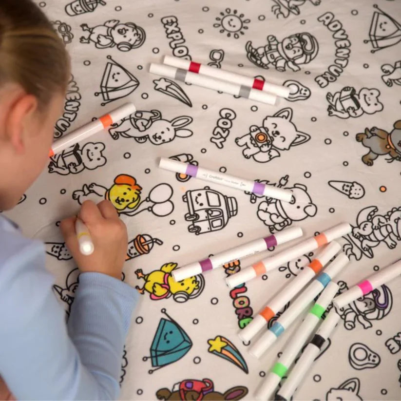 Kids Coloring Blanket Kit