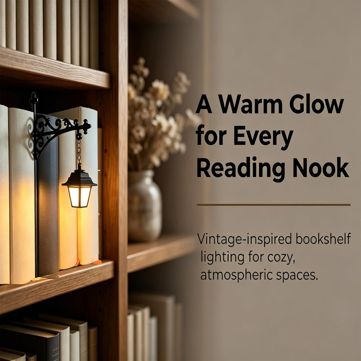 Ghost Bookshelf Lantern for Cozy Reading Corners