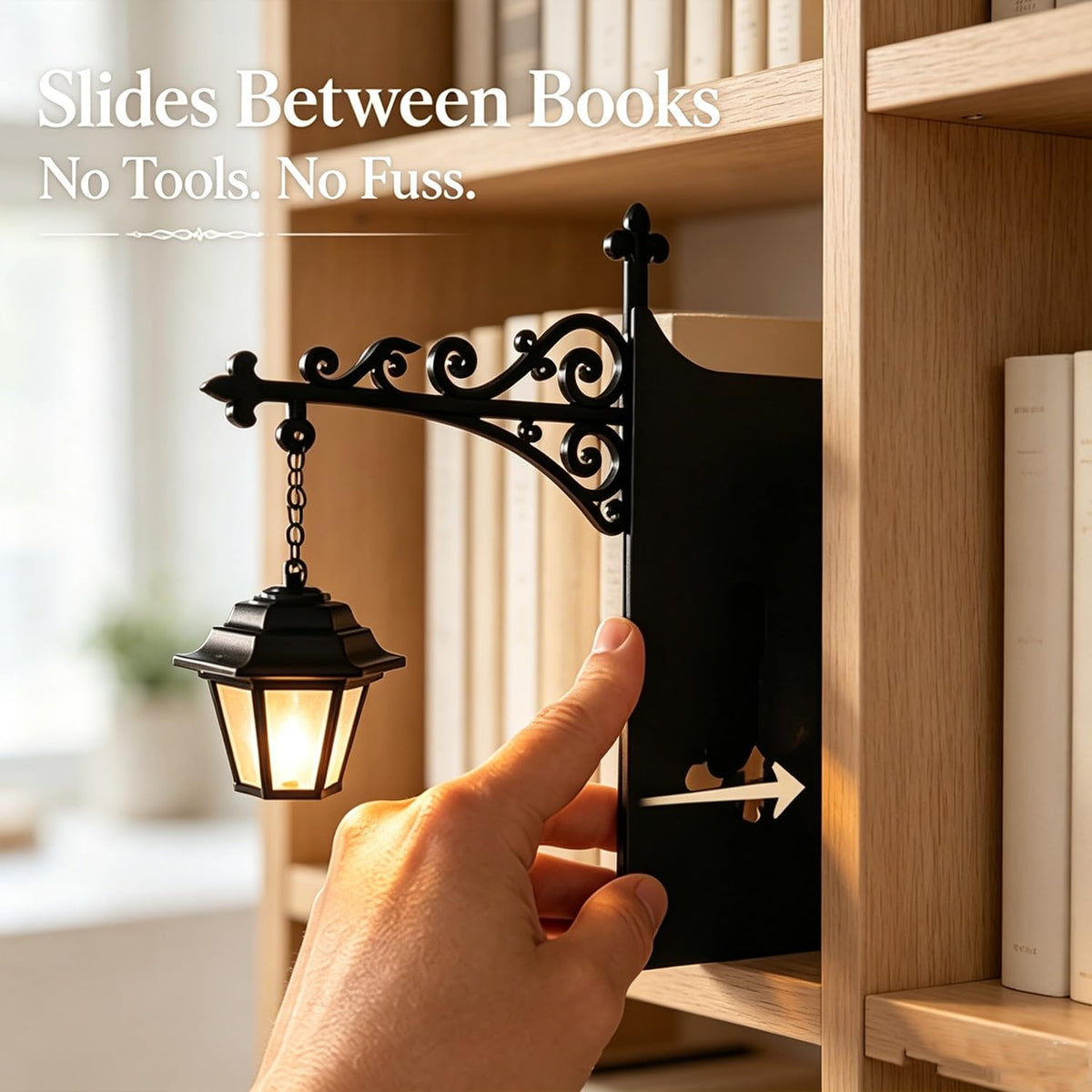 Ghost Bookshelf Lantern for Cozy Reading Corners