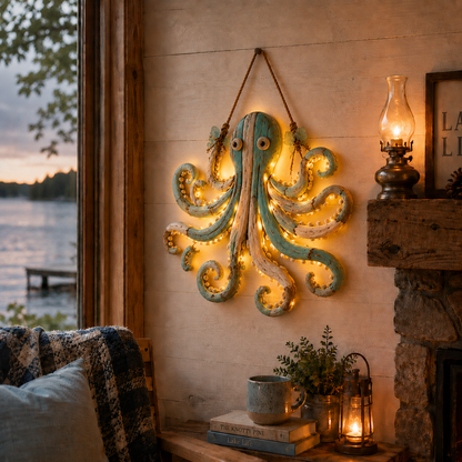 Lighted Coastal Fish Wall Decor – Bring Ocean Charm & Warm Glow to Your Home