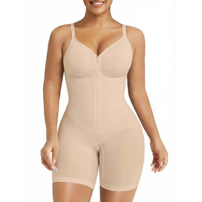 Women's Zip-Front Shapewear Bodysuit – Tummy Control & Waist Sculpting