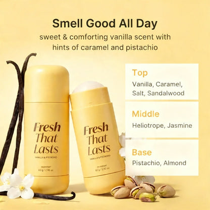 Deodorant Vanilla & Pistachio Fresh That Lasts 24 Hour Odor Control