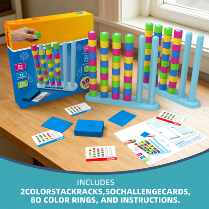 Color Matching Stacking Game — Educational Party Game Toy