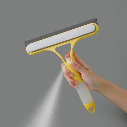 3-in-1 Window Cleaner: Spray + Scrub + Squeegee for Home & Car