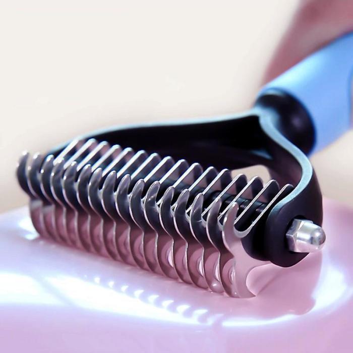 Double-Sided Pet Grooming Brush – Dog & Cat Hair Remover & Styling Comb
