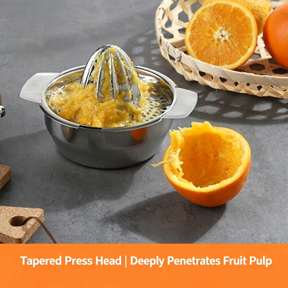 HOT SALE 50%OFF Stainless Steel Manual Citrus Juicer – Multi-Fruit Press for Orange, Lemon & Grapefruit