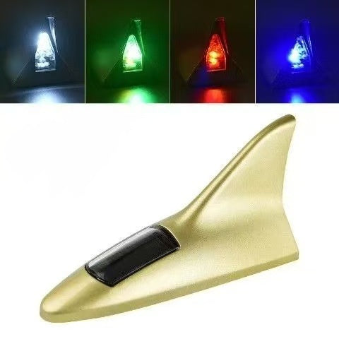 Solar Shark Fin LED Antenna – Flashing Safety Warning Light for Any Vehicle