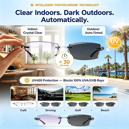 Smart Zoom Diamond-Cut Reading Glasses