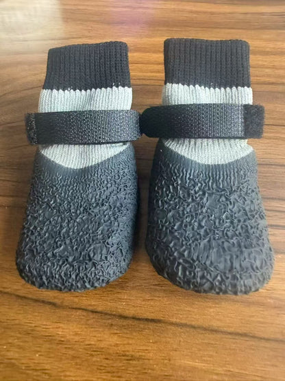 Premium Waterproof Knit Dog Boots – Anti-Slip Paw Protection for Indoor & Outdoor Adventures