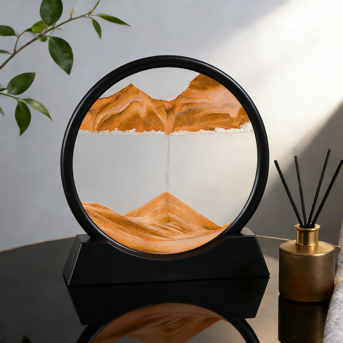 A Masterpiece in Motion: Elegant Sand Art Decor