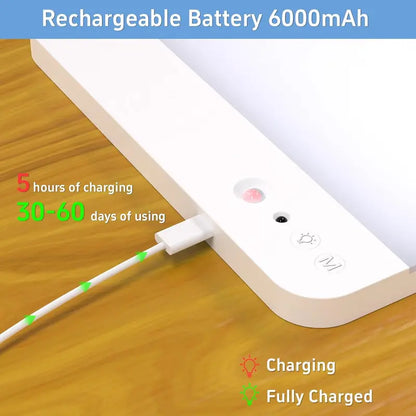 Rechargeable Motion Sensor Ceiling Light – No Wiring, Dimmable & Remote Controlled