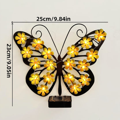 Selling Fast——Solar Metal Butterfly Wall Lights Outdoor Decor