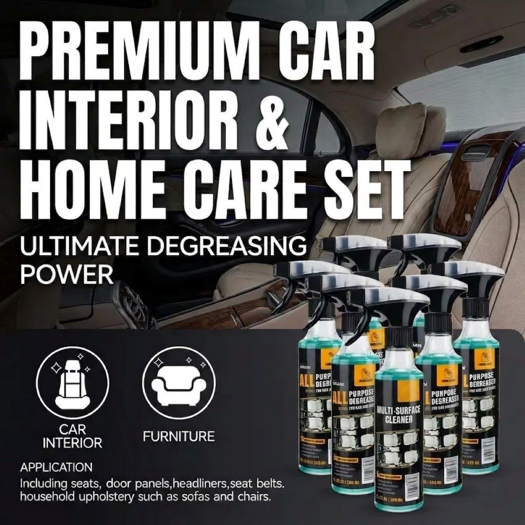 Multi-Surface Degreaser Spray — Save 52% Today! For Car Interiors, Kitchen Grease & Home Cleaning