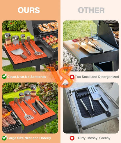 Non Slip Oilproof Griddle Accessory Silicone Storage Mat