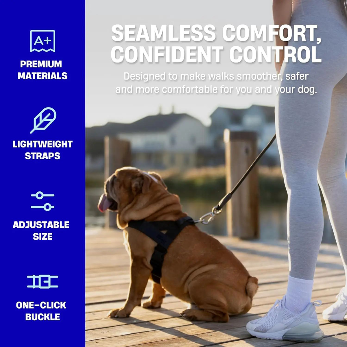 Adjustable No-Pull Dog Harness, Lightweight Comfort Harness for All Dogs