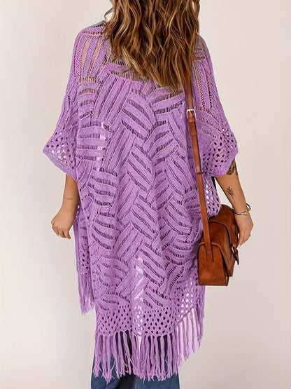 2026 Women's Lightweight Knit Cardigan Perfect for outdoor beach vacations and sun protection