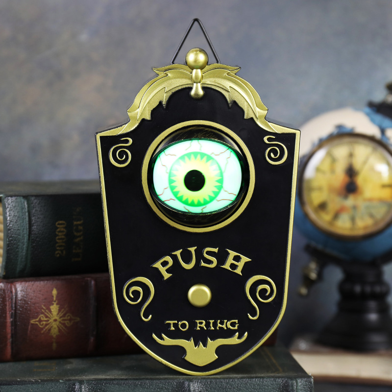 Halloween Animated Eyeball Doorbell – Light, Motion & Spooky Sounds