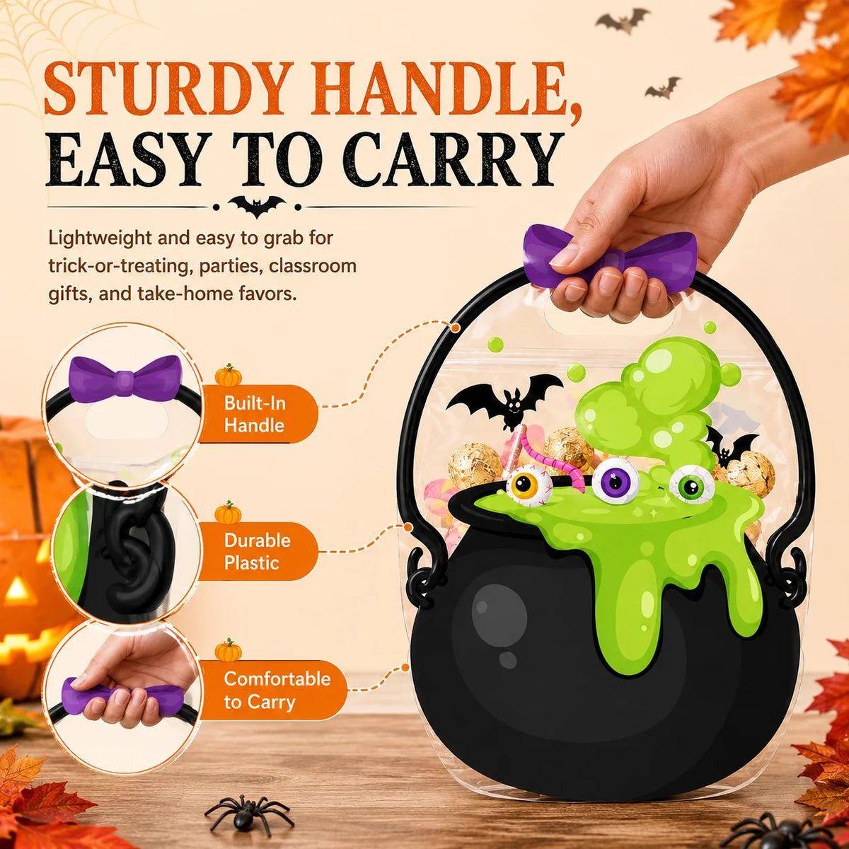 Last Day 50% OFF - Halloween Plastic Goodie Bags