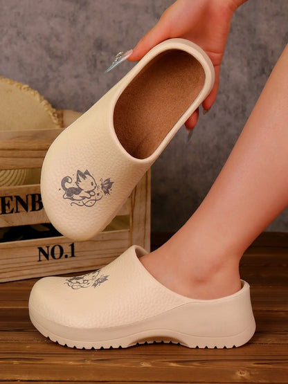 Women's Butterfly Print EVA Clogs – Slip-On