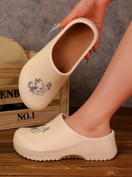 Women's Butterfly Print EVA Clogs – Slip-On