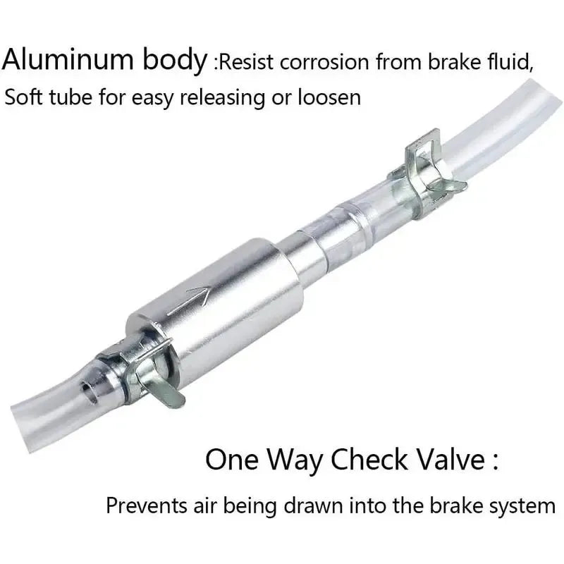 Flash Sale 50K+ SOLD! Almost Gone-Brake Bleeder Hose - One Way Check Valve Tube Bleeding Tool Kit For Car Motorcyle Clutch