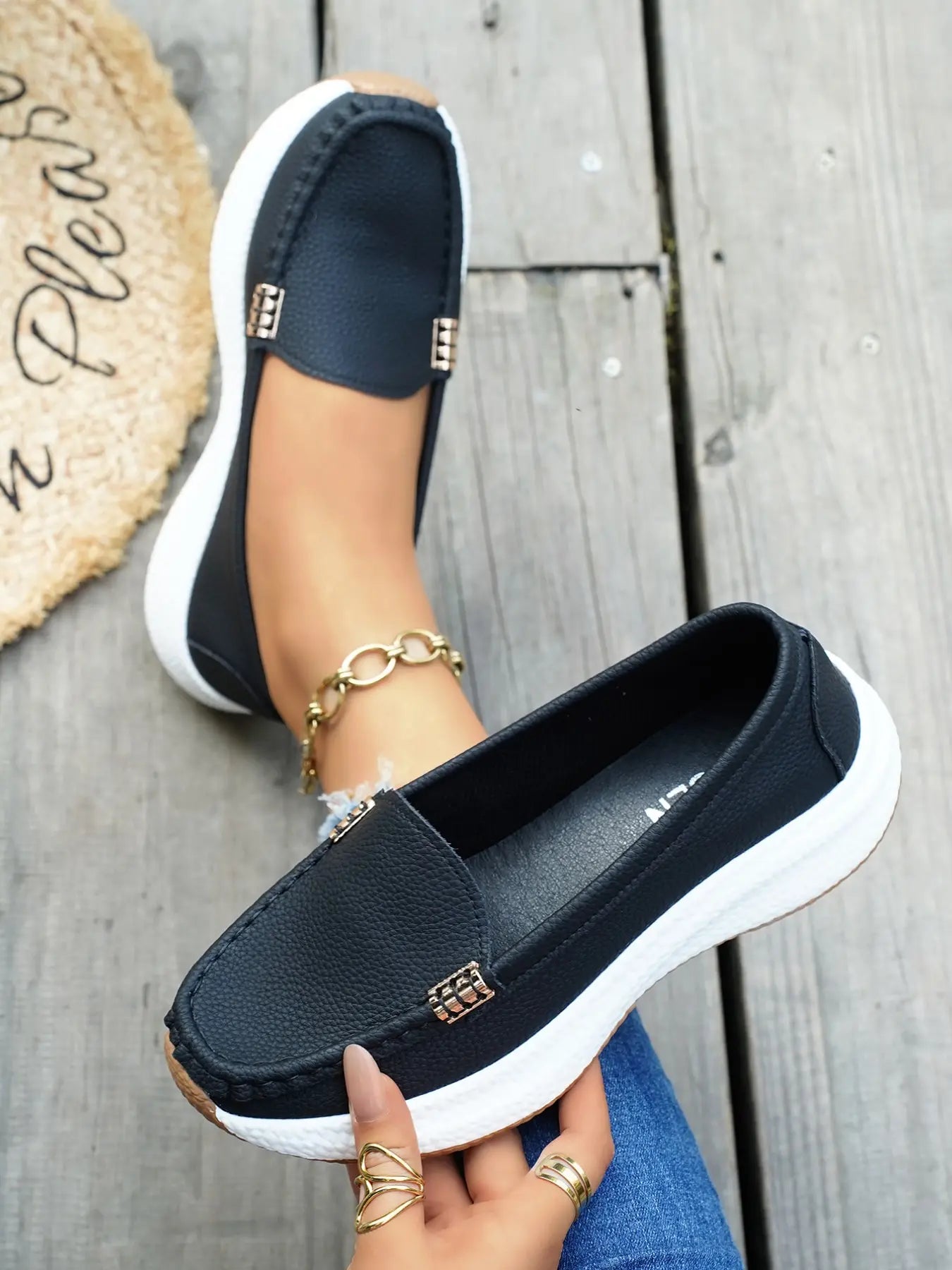 Women's Loafers – Chunky Sole, Wedge, Wide Fit