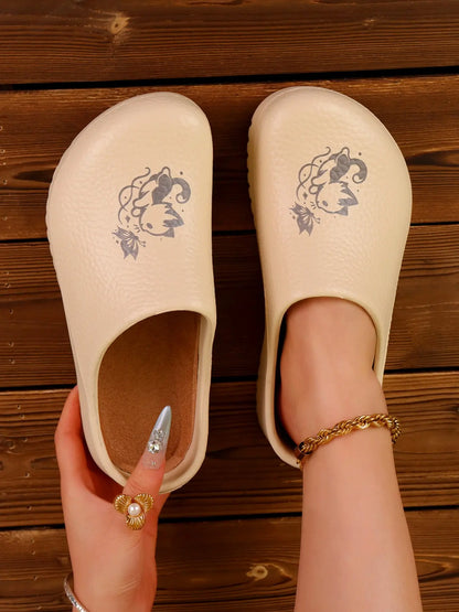 Women's Butterfly Print EVA Clogs – Slip-On