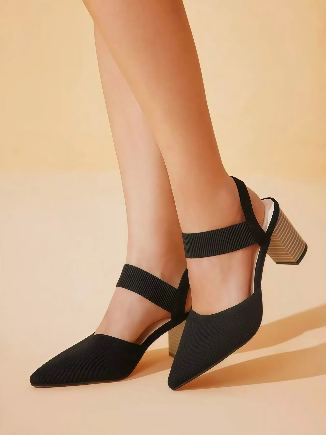 Women's Rubber Sandals – Pointed Toe, Stiletto Heel