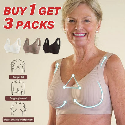 Buy 1 Get 3 Packs Super firming bra | Wire-free bra No more sagging breasts (3-Pack Value Set)