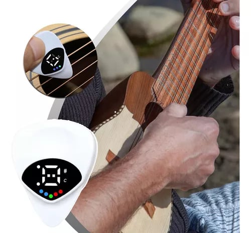2-in-1 Guitar Pick Tuner – Instant Tuning & Playing in One Smart Tool