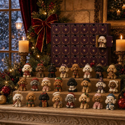 CHRISTMAS KICKOFF 49% OFF - 2026 Poodle Magic Blind Box - 24‑Day Festive Countdown, Poodle Figures Blind Box - Gift For Dog Lovers