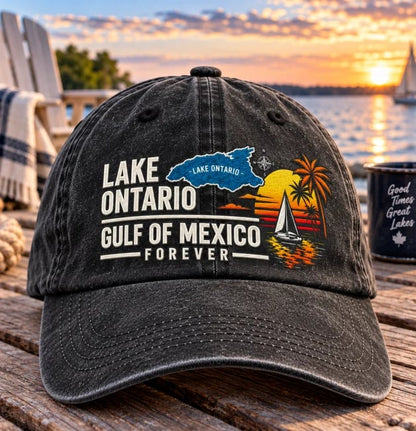 Lake Ontario & Gulf Forever Vintage Embroidered Cap